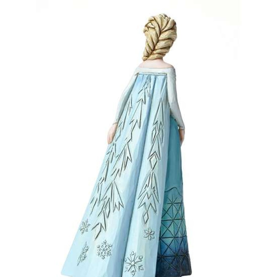 Figures & Figurines * | Disney Traditions By Jim Shore Figurine Elsa With Castle Dress Best Sale