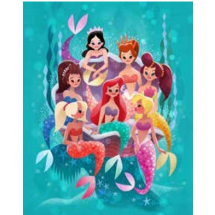 Prints And Signs * | Fashionable Disney Postcard Ariel And Sisters By Joey Chou