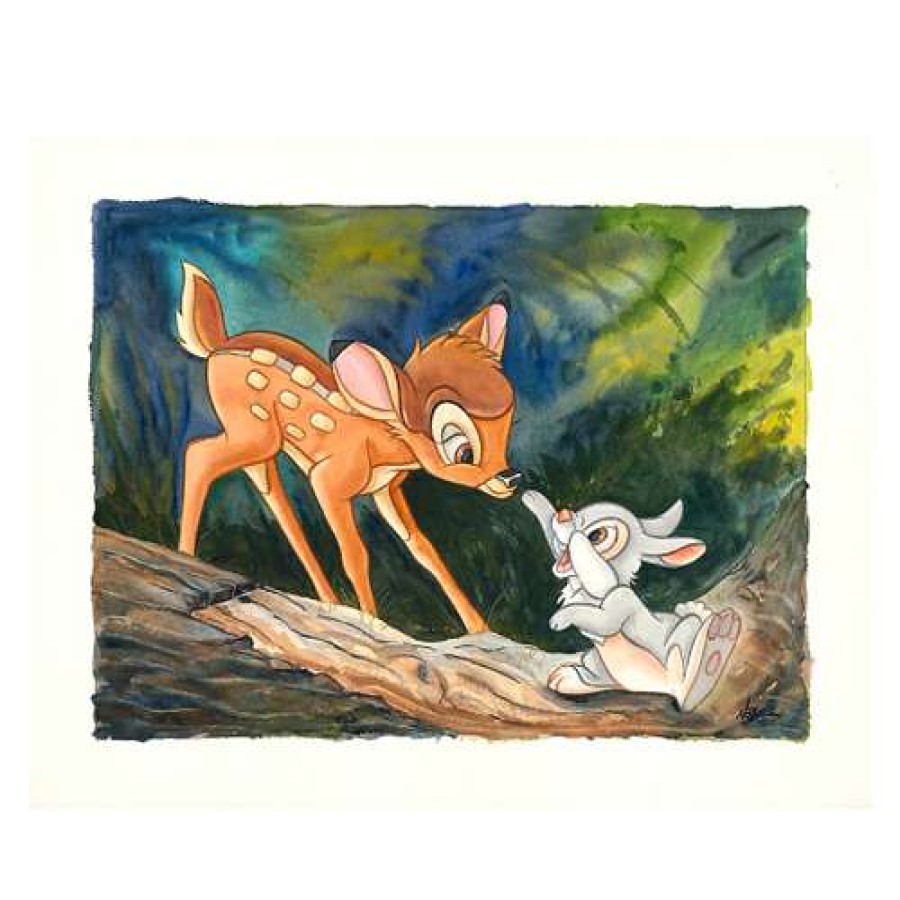 Prints And Signs * | Best-Selling Disney Artist Print Randy Noble Bambi & Thumper New Friends