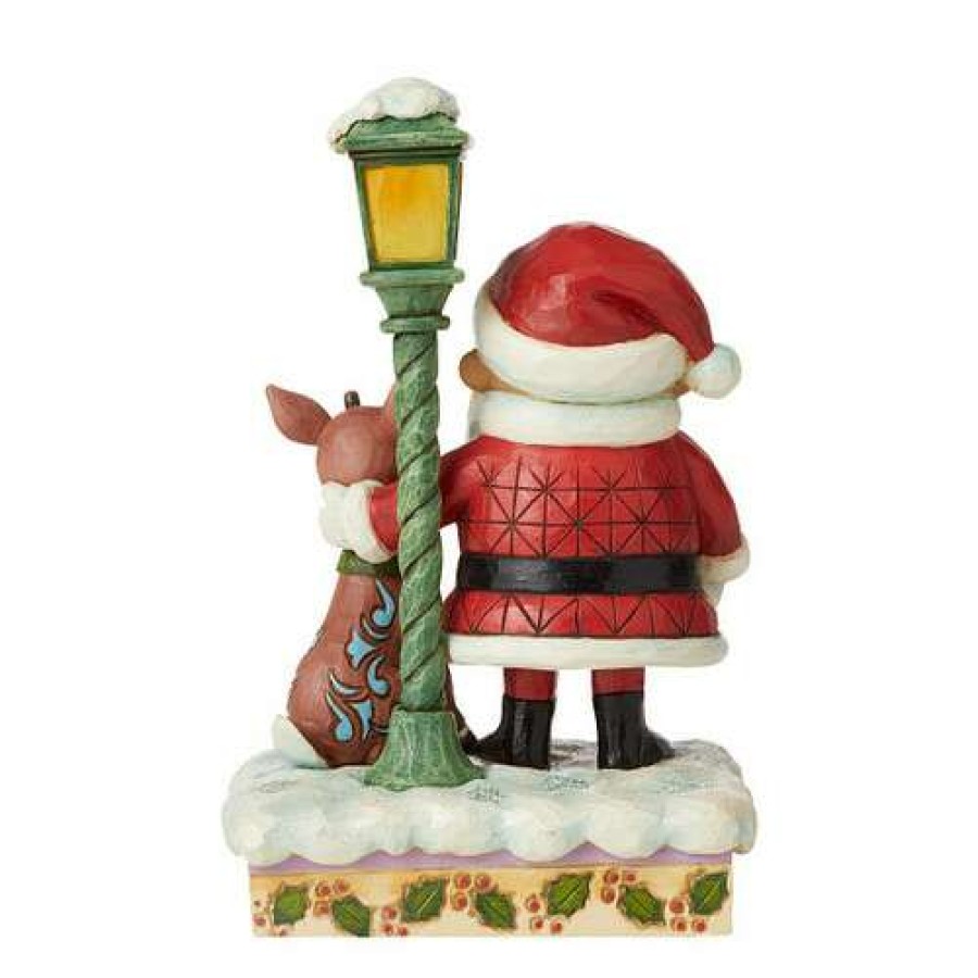 Figures & Figurines * | Rudolph Traditions By Jim Shore Rudolph, Santa And Lamp Post Disney Exclusive