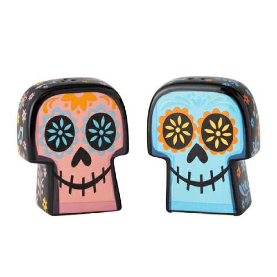 Figures & Figurines * | Sale Disney Salt And Pepper Disney Pixar Coco Ceramic Sugar Skulls