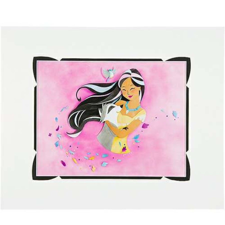 Prints And Signs * | Hot Sale Disney Deluxe Artist Print Pocahontas By Jackie Huang