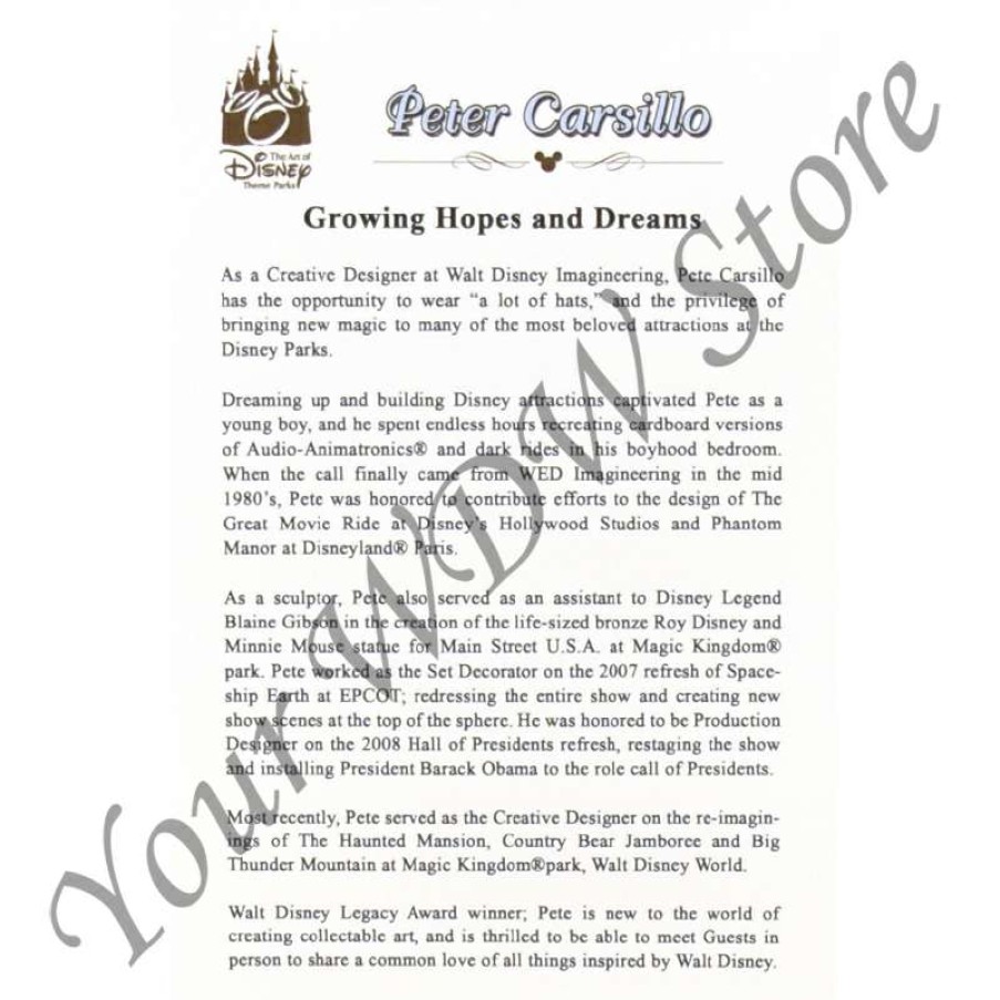 Prints And Signs * | Attractive Disney Artist Print Peter Carsillo Growing Hopes And Dreams