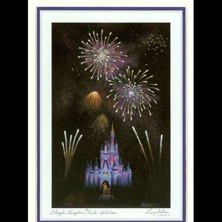 Prints And Signs * | Best Sellers Disney Artist Print Larry Dotson Magic Kingdom Park Wishes 11X14 White