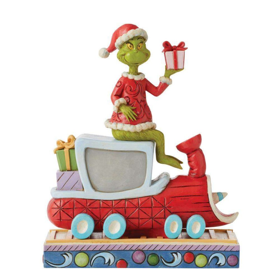 Figures & Figurines * | Disney Fashionable Grinch By Jim Shore Figurine Grinch On Train