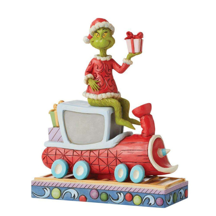 Figures & Figurines * | Disney Fashionable Grinch By Jim Shore Figurine Grinch On Train