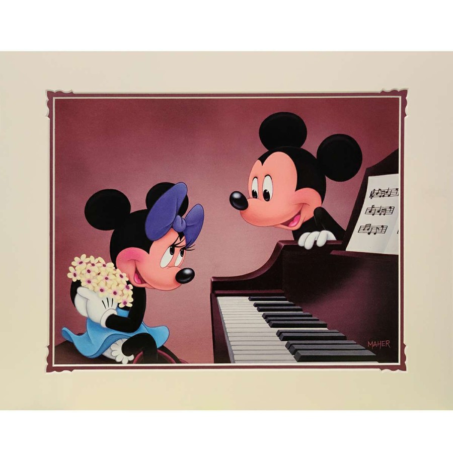 Prints And Signs * | New Arrivals Disney Print Alex Maher Duet Mickey Mouse And Minnie Mouse