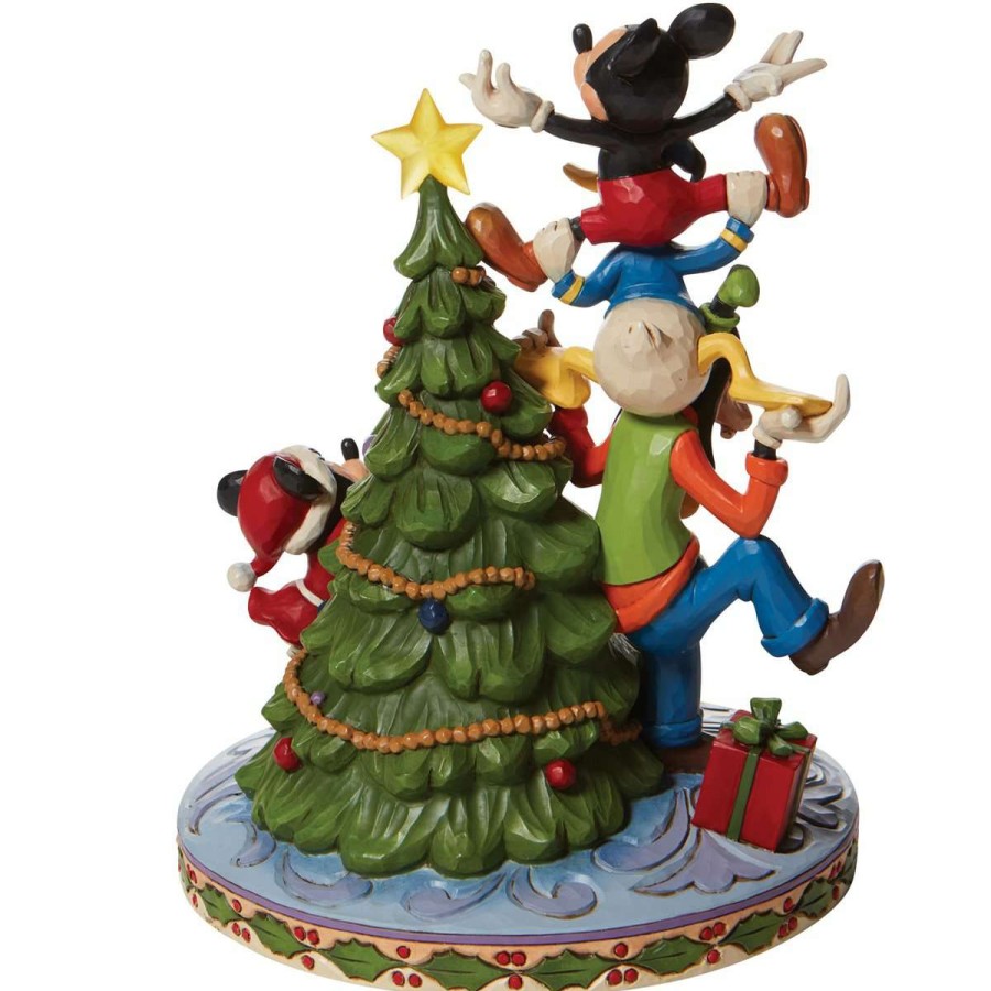 Figures & Figurines * | Disney Traditions By Jim Shore Mickey And Friends Merry Tree Trimming Top Sell