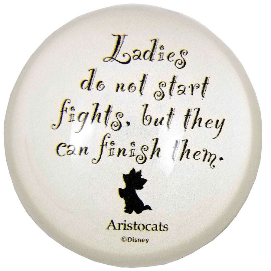 Figures & Figurines * | Top Selling Disney Paperweight Aristocats Silhouette Art Quote